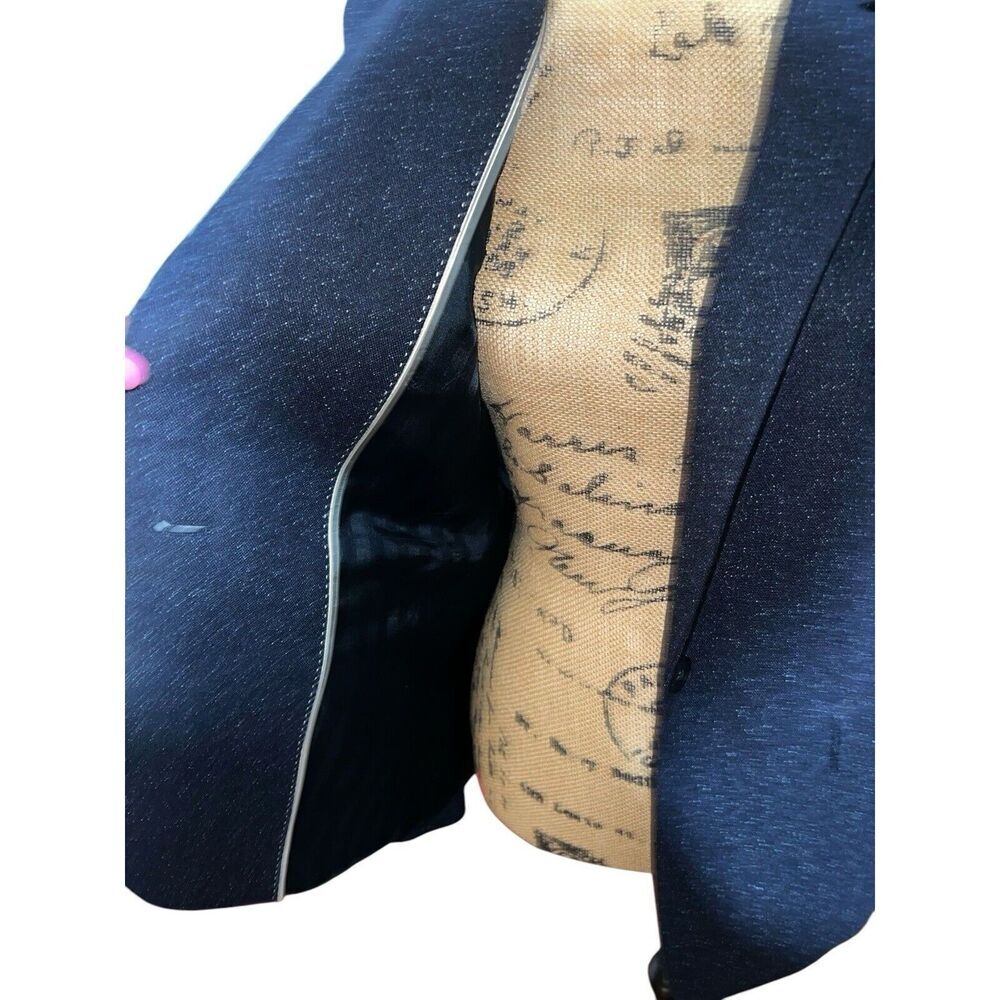 Jigsaw‎  Italian Fabric Women’s Wool blend Blue Speckled Blazer Size 10 - Picture 4 of 7